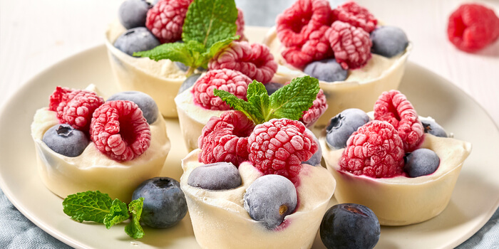 Proteinove ovocne jogurtove kosicky